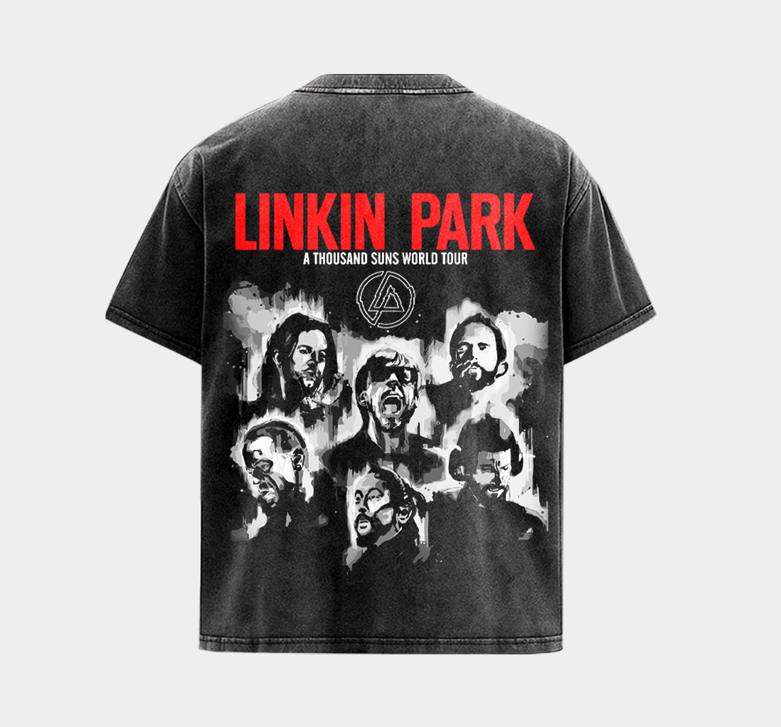 Linkin Park Band Vingate Shirts RBW [LP] - Image 2